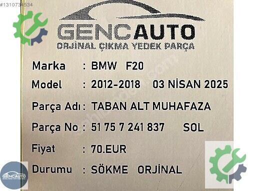 BMW 5 Serisi Bakalit 51757241837 çıkma parça