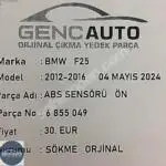 BMW F25 ABS SENSÖRÜ ÖN SÖKME ORJİNAL OEM 6855049