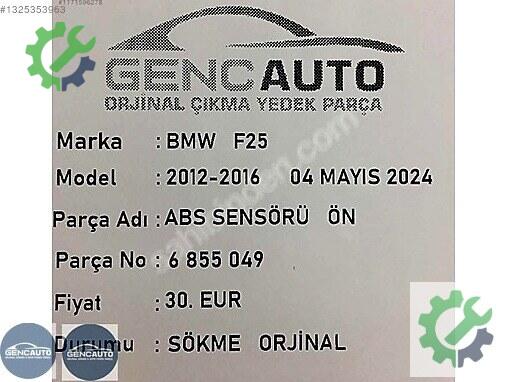 BMW X3 ABS Sensörü 6855049 çıkma parça