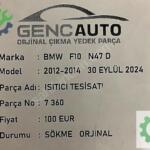 BMW F25 N47 D ISITICI TESİSAI SÖKME ORJİNAL 736025