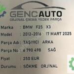 BMW F25 X3 TAŞIYICI ARKA SÖKME ORJİNAL 6790498 SAĞ