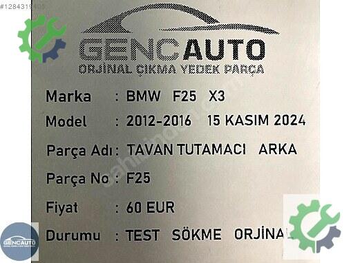 BMW X3 Taban Döşemesi çıkma parça
