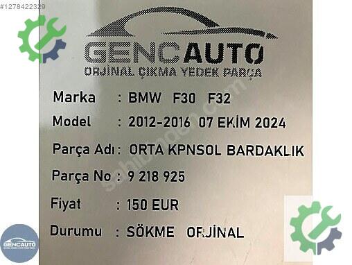 BMW 3 Serisi Bakalit 9218925 çıkma parça