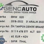 BMW G20 ÖN TAMPON DEMİRİ BRAKETİ ALT SOL SIFIR İTH 51119478577