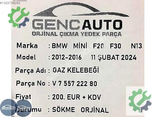 BMW 3 Serisi Gaz Kelebeği V755722280 çıkma parça
