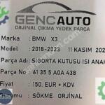 BMW X3 SİGORTA KUTUSU ISI ANAHTARI SÖKME ORJİNAL OEM 61355A0A438