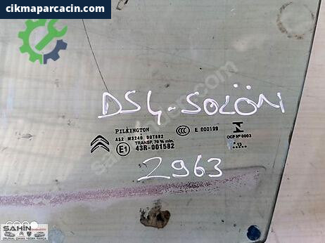 DS Automobiles DS 4 Sol Ön Kapı Camı çıkma parça