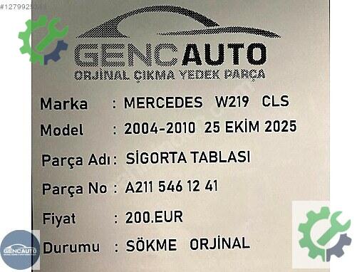 Mercedes-Benz CLS Enjektör Kütüğü çıkma parça