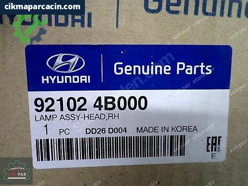 Hyundai H 100 Sağ Ön Far 92102-4B000 çıkma parça