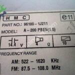 Hyundai İ20 CD Çalar Teyp Orjinal 96100-1J211 CP