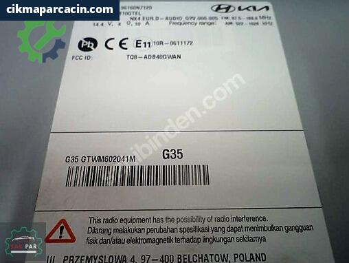 Hyundai Tucson Beyni 96160-N7120 çıkma parça