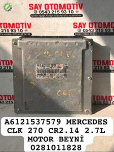 A6121537579 MERCEDES CLK 270 CR2.14 2.7L MOTOR BEYNİ 0281011828
