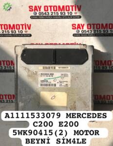 A1111533079 MERCEDES C200 E200 5WK90415(2) MOTOR BEYNİ SİM4LE