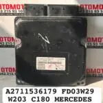 A2711536179 FD03W29 W203 C180 MERCEDES KOMPRESÖR MOTOR BEYNİ