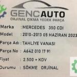 MERCEDES 350 CDI TAHLİYE VANASI SÖKME ORJ A6420101791