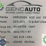 MERCEDES 642 MOTOR YAKIT ENJEKTÖR SÖKME ORJ OEM A6420701187