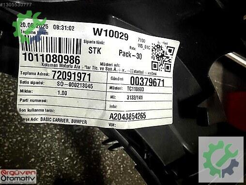 Mercedes-Benz 200 Tampon Braketi A2048854265 çıkma parça