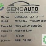 MERCEDES CLA FREN VAKUM SENSÖRÜ SIFIR ORJİNAL A0009055204