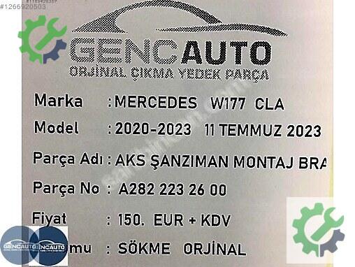 Mercedes-Benz CLA Şanzıman A2822232600 çıkma parça