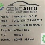 MERCEDES CLS E HİDROLİK FREN BİDONU SÖKME ORJ A2114300312