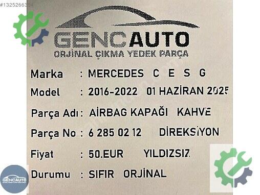 Mercedes-Benz C Airbag Sargısı 62850212 çıkma parça