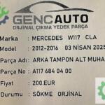 MERCEDES W117 CLA ARKA TAMPON ALT MUHAFAZA SÖKME ORJ A1176840400