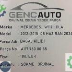 MERCEDES W117 CLA BAGAJ KİLİDİ SÖKME ORJİNAL OEM A1177500085