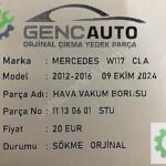 MERCEDES W117 CLA HAVA VAKUM BORUSU SÖKME ORJ 11130601 STU