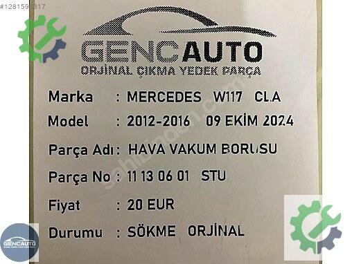 Mercedes-Benz CLA Havalandırma Izgarası 11130601 çıkma parça