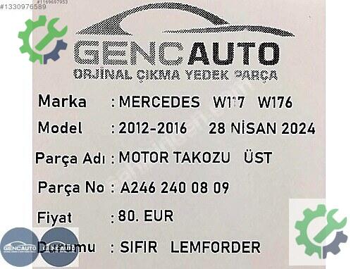 Mercedes-Benz CLA Motor Takozu A2462400809 çıkma parça