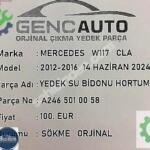MERCEDES W117 CLA YEDEK SU BİDONU HORTUMU SÖKME ORJ A2465010058