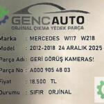 MERCEDES W117 W218 GERİ GÖRÜŞ KAMERASI SIFIR ORJİNAL A0009054803