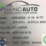 MERCEDES W118 CLA AKÜ KAPAĞI SÖKME ORJİNAL OEM A2475400025
