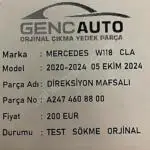 MERCEDES W118 CLA DİREKSİYON MAFSALI SÖKME ORJİNAL A2474608800