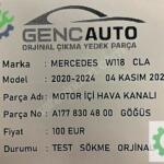 MERCEDES W118 CLA MOTOR İÇİ HAVALANDIRMA SÖKME ORJ A1778304800