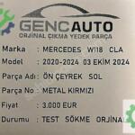 MERCEDES W118 CLA ÖN ÇEYREK SOL SAĞ METAL KIRMIZI SÖKME ORJİNAL