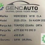 MERCEDES W118 CLA TORPİDO IZGARA ORTA SIFIR ORJ A17783091009051