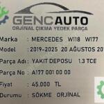 Mercedes-Benz CLA Yakıt Deposu Çıkma Parça İstanbul