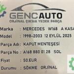MERCEDES W168 A KASA KAPUT MENTEŞESİ SÖKME ORJİNAL A1688800228