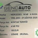 MERCEDES W168 A KASA KONTAK TERMİĞİ SÖKME ORJİNAL A168952