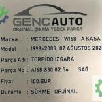 MERCEDES W168 A KASA TORPİDO IZGARA SÖKME ORJ A1688300254 SAĞ