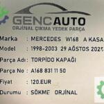 MERCEDES W168 A KASA TORPİDO KAPAĞI SÖKME ORJİNAL A1688311150