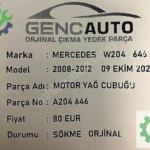 MERCEDES W204 646 MOTOR YAĞ CUBUĞU SÖKME ORJ A204646