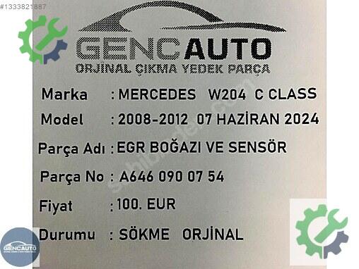 Mercedes-Benz C Beyin A6460900754 çıkma parça