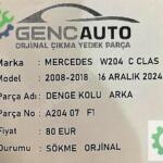 MERCEDES W204 CCLAS DENGE KOLU ARKA SÖKME ORJ A20407 F1