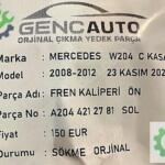 MERCEDES W204 CKASA FERN KALİPERİ ÖN SÖKME ORJ A2044212781 2881