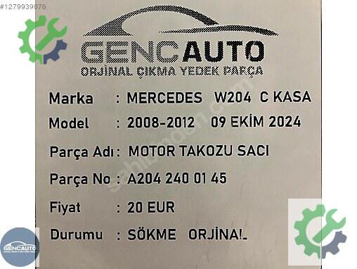 Mercedes-Benz C Motor Takozu & Kulağı A2042400145 çıkma parça