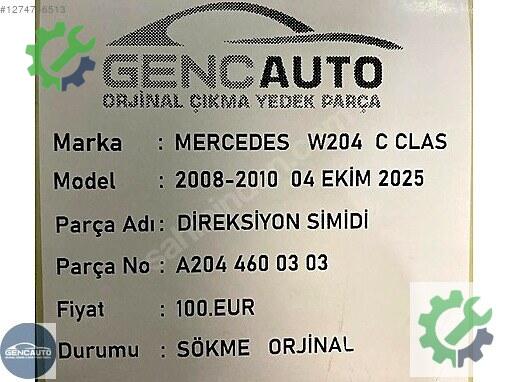 Mercedes-Benz C Direksiyon Simidi A2044600303 çıkma parça