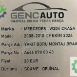 MERCEDES W204 C YAKIT BORU MONTAJ BRAKETİ SÖKME ORJ A6460780043