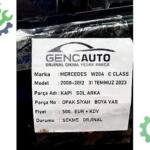 MERCEDES W204 SOL ARKA KAPI SÖKME ORJ OPAK SİYAH BOYA OLABİLİR